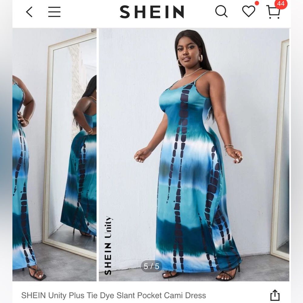 💝 New Plus Size - Blue Cami  Dress with pockets - New Never worn